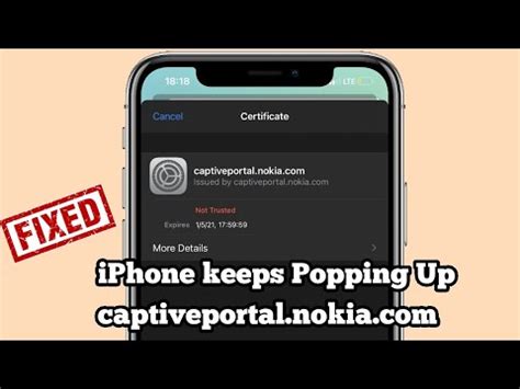 captiveportal nokia|How to get Rid of iPhone keeps Popping Up captiveportal.nokia .